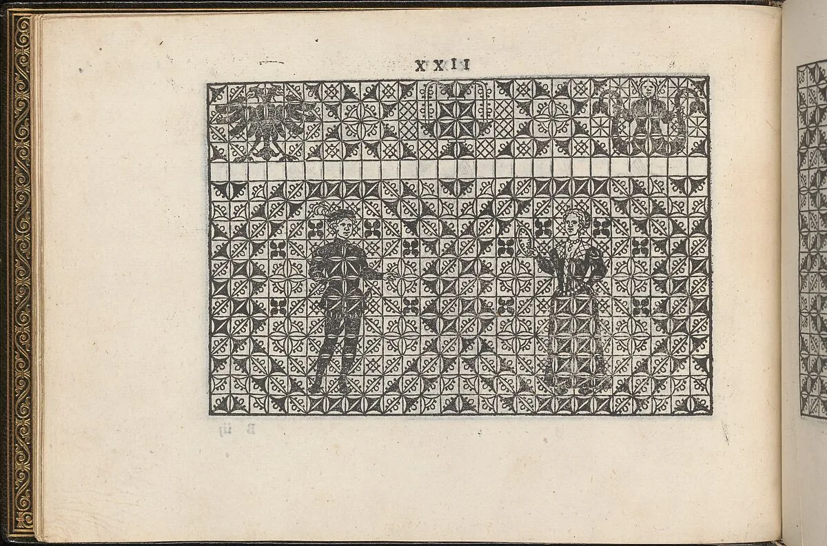 La Vera Perfettione del Disegno di varie sorti di recami, page 11 (verso) — Giovanni Ostaus|Giuseppe Salviati (Giuseppe Porta, called Il Salviati)
