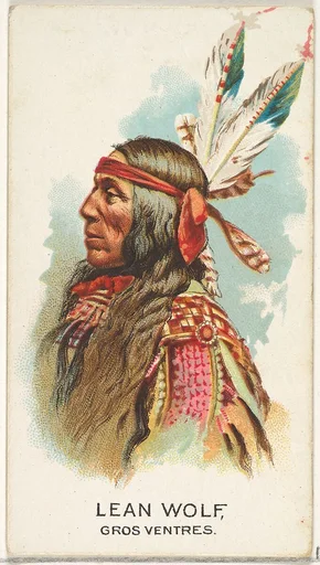 Lean Wolf, Gros Ventres, from the American Indian Chiefs series (N2) for Allen & Ginter Cigarettes Brands