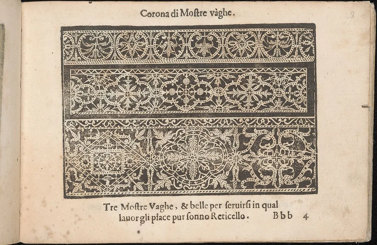 Corona delle Nobile et Virtuose Donne, Libro Terzo, page 8 (recto) — Alessandro de' Vecchi|Cesare Vecellio