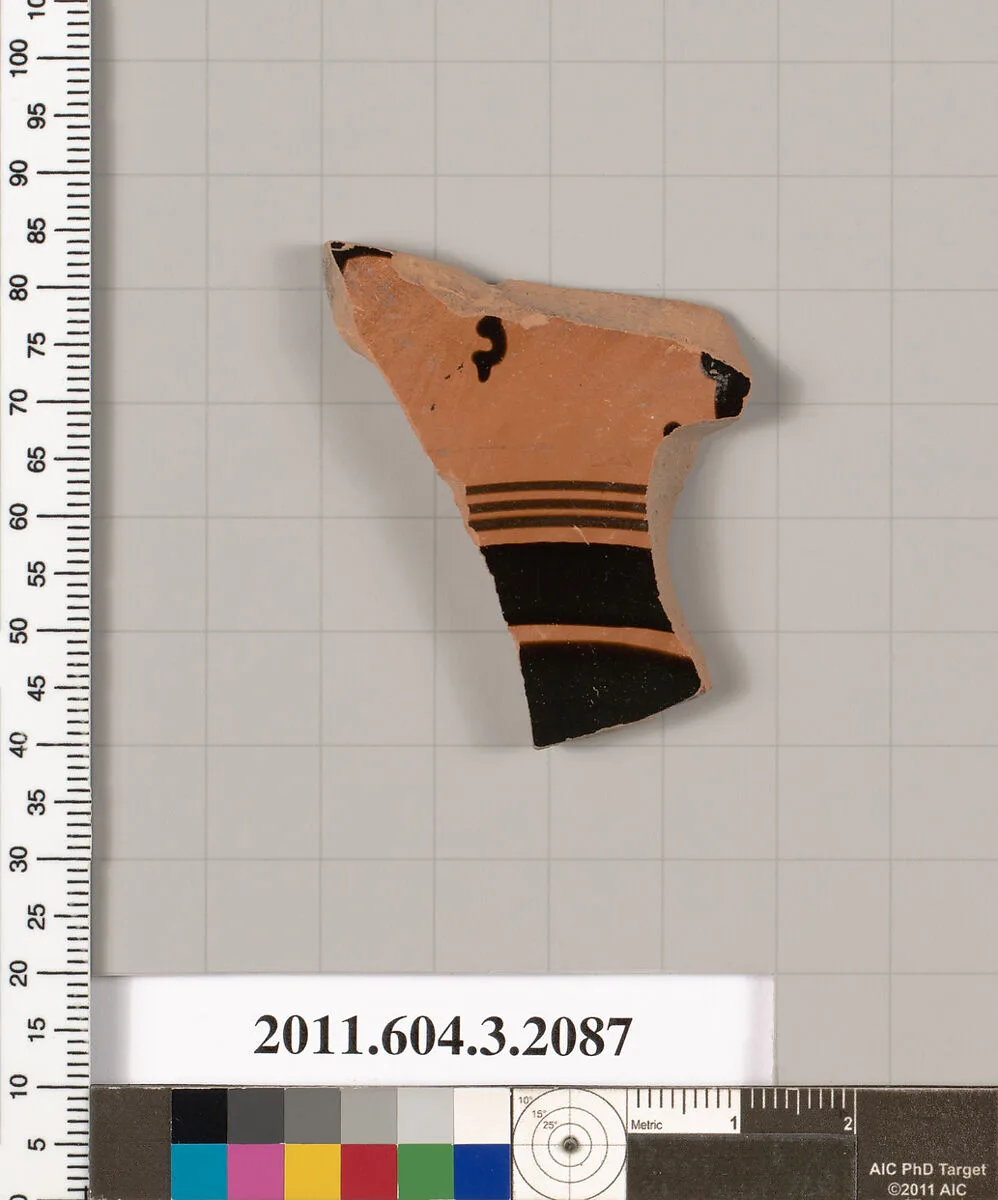 Terracotta fragment of a kylix (drinking cup) — Unknown