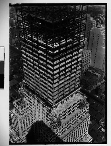 [Chrysler Building Construction Site, From Roof of Chanin Building, New York City]
