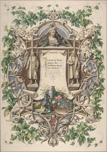 Homage from Bavarian artists to King Ludwig I