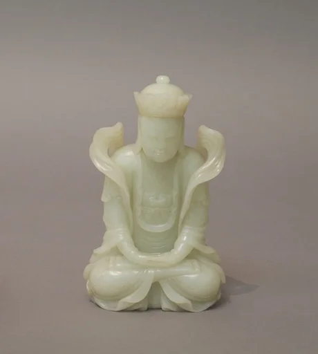 清中期 白玉观音|Figure of Bodhisattva