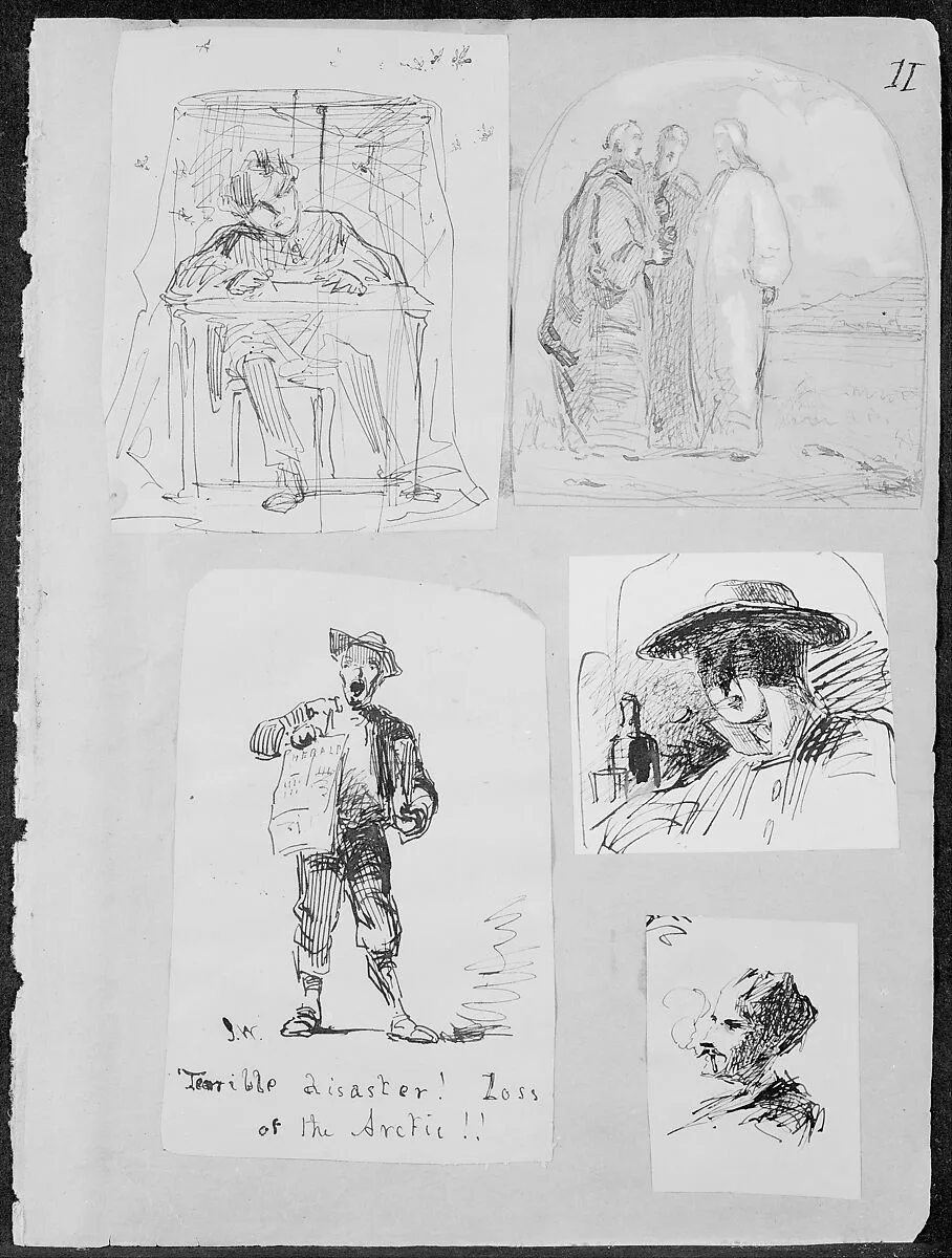 Terrible Disaster! Loss of the Arctic! (from Sketchbook) — James McNeill Whistler