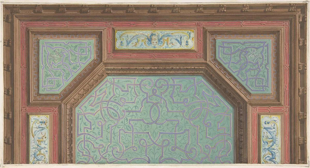 Design for Ceiling, Hôtel Hope — Jules-Edmond-Charles Lachaise|Eugène-Pierre Gourdet