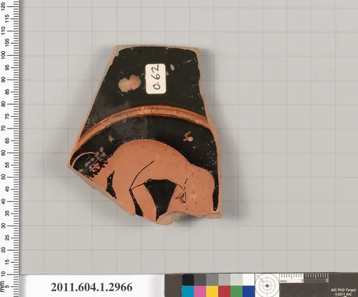 Terracotta fragment of a kylix (drinking cup)