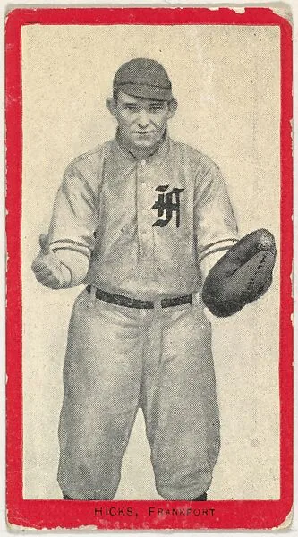 Hicks, Frankfort, Blue Grass League, from the Baseball Players (Red Borders) series (T210) issued by Old Mill Cigarettes — Old Mill Cigarettes, Virginia