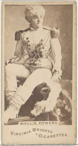 Mollie Powers, from the Actors and Actresses series (N45, Type 1) for Virginia Brights Cigarettes