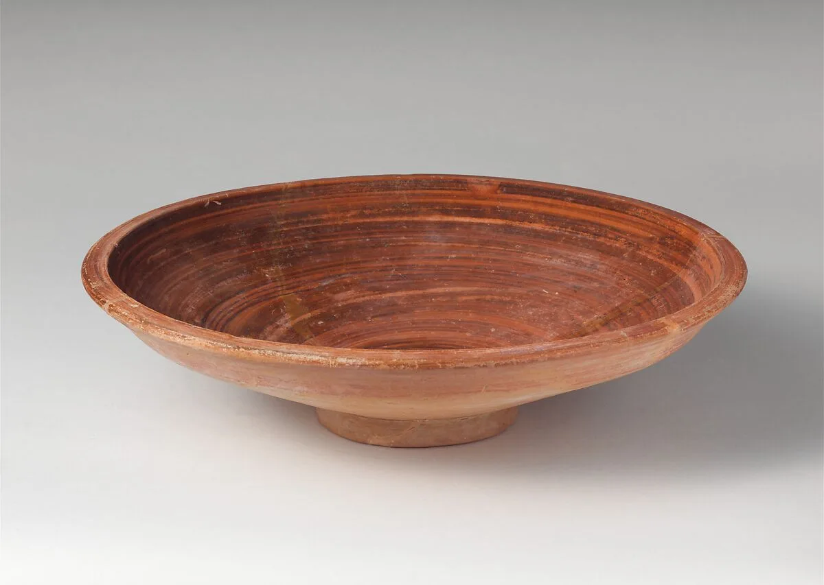 Terracotta footed bowl — Unknown