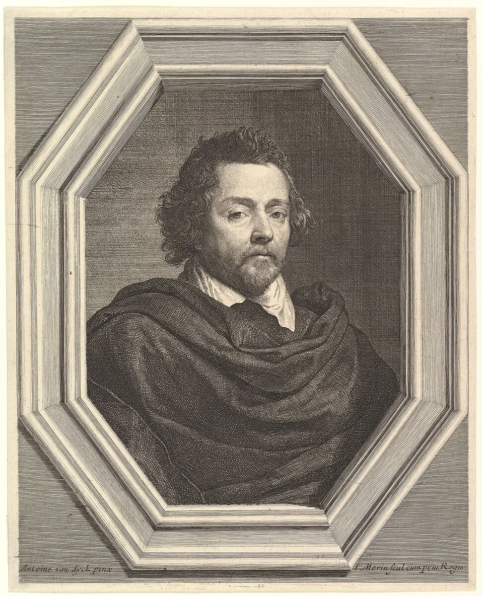 Portrait of Nicolas Chrystin — Jean Morin|Anthony van Dyck