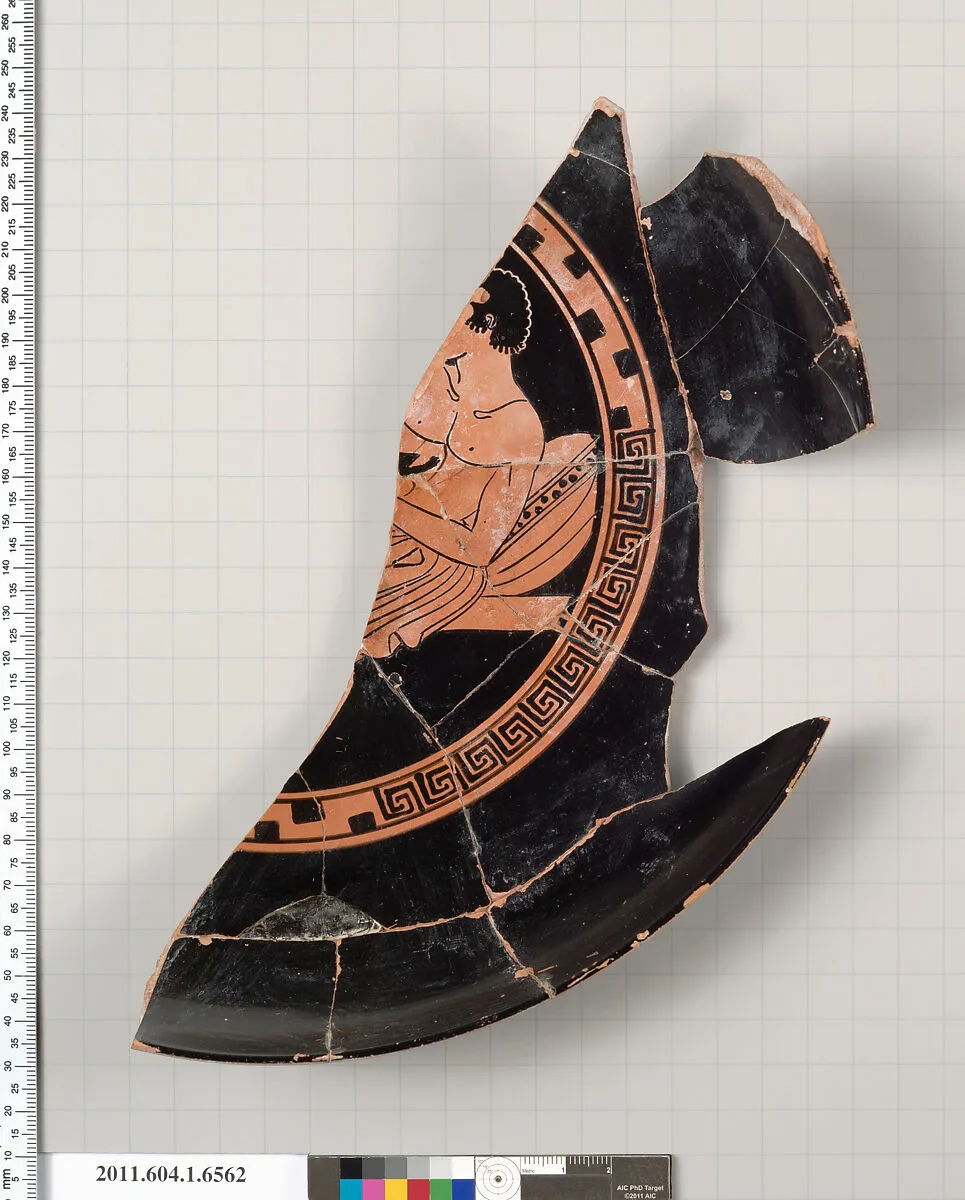 Terracotta fragment of a kylix (drinking cup) — Unknown