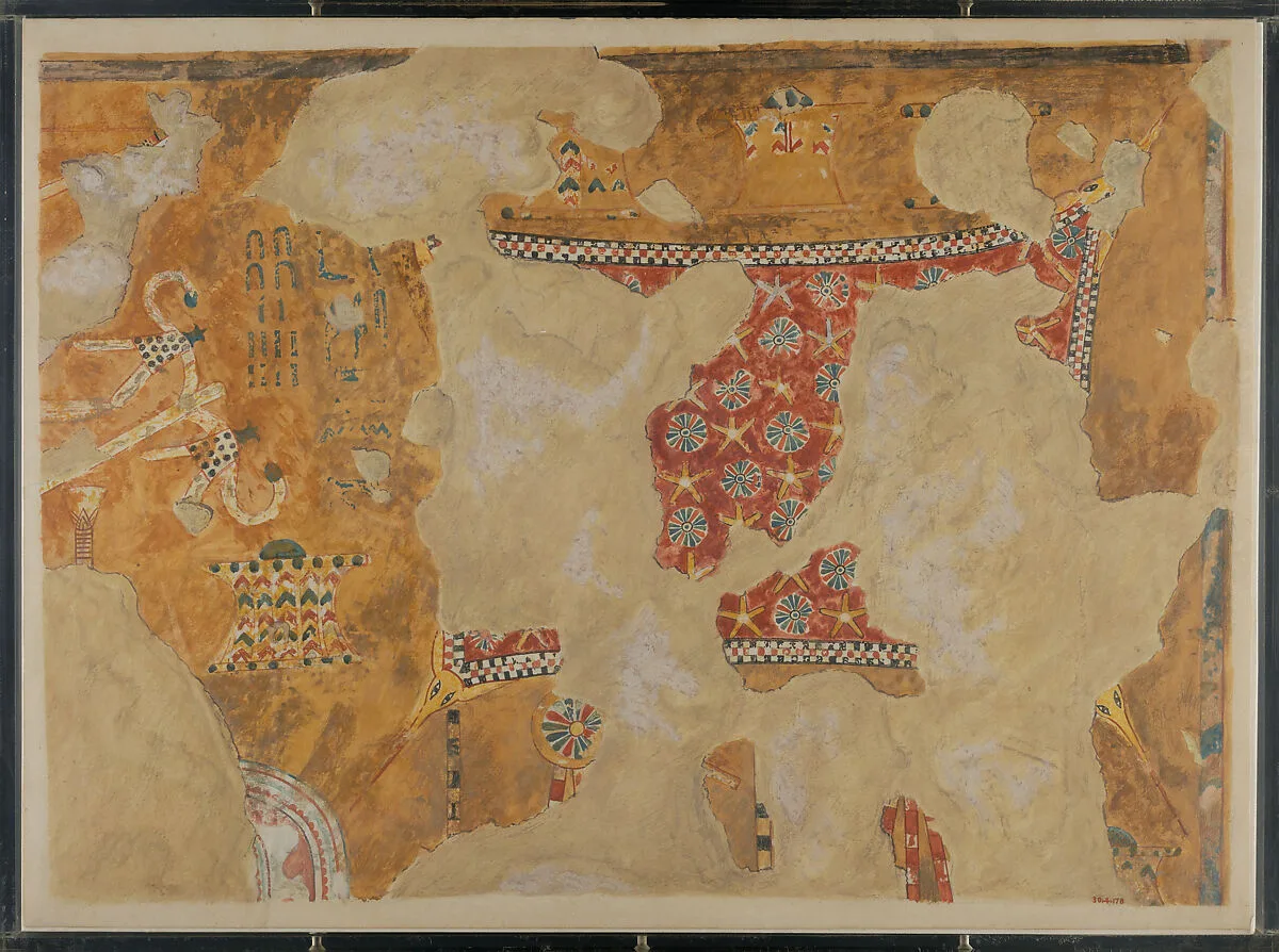 Horse Cloth and Chariot Fittings, Tomb of Qenamun — Norman de Garis Davies