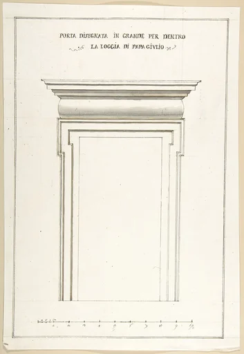 Design Elevation for an Interior Door in the Loggia of Pope Julius [III.]