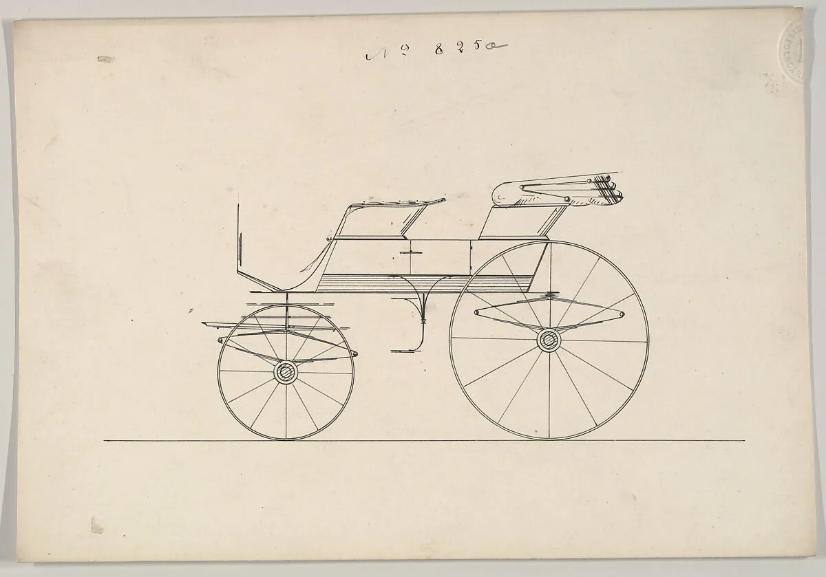 Design for Phaeton, no. 825a — Brewster & Co.