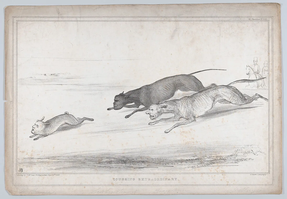 Coursing Extraordinary — Alfred Ducôte|Henry Peter, 1st Baron Brougham and Vaux|William Lamb, 2nd Viscount Melbourne|Arthur Wellesley, 1st Duke of Wellington|Thomas McLean|Sir Robert Peel|John Singleton Copley, Lord Lyndhurst|John Doyle