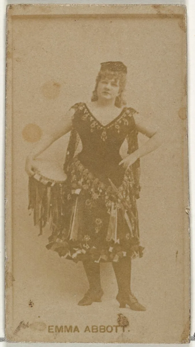 Emma Abbott, from the Actors and Actresses series (N145-8) issued by Duke Sons & Co. to promote Duke Cigarettes — American Tobacco Company|W. Duke, Sons & Co.