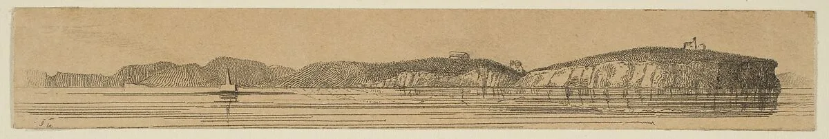 View of a Coast Line (from Sketches on the Coast Survey Plate) — James McNeill Whistler