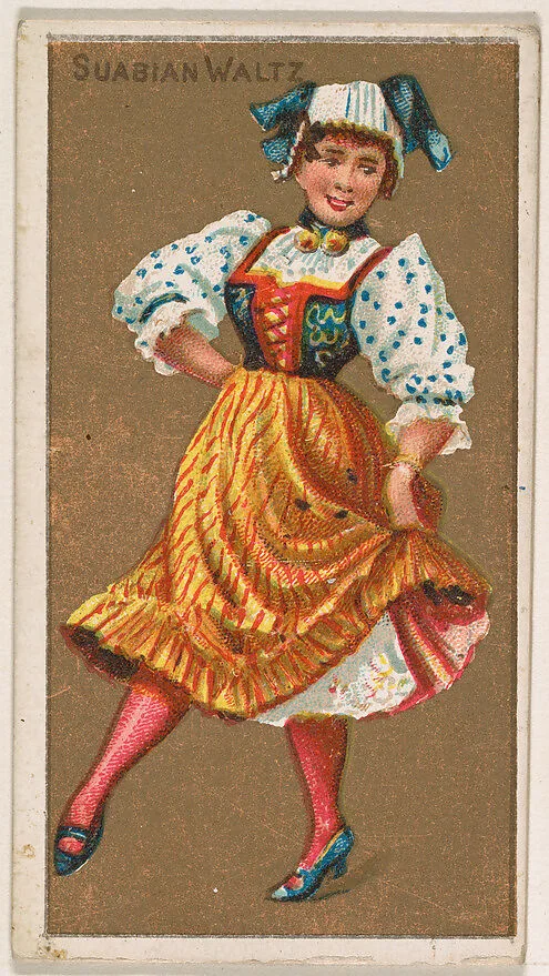 Suabian Dance, from National Dances (N225, Type 1) issued by Kinney Bros. — Kinney Brothers Tobacco Company