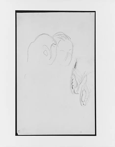 Heads and Feet of Two Javanese Dancers (from Sketchbook of Javanese Dancers) — John Singer Sargent