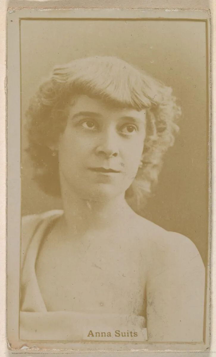 Anna Suits, from the Actresses series (N245) issued by Kinney Brothers to promote Sweet Caporal Cigarettes — Kinney Brothers Tobacco Company