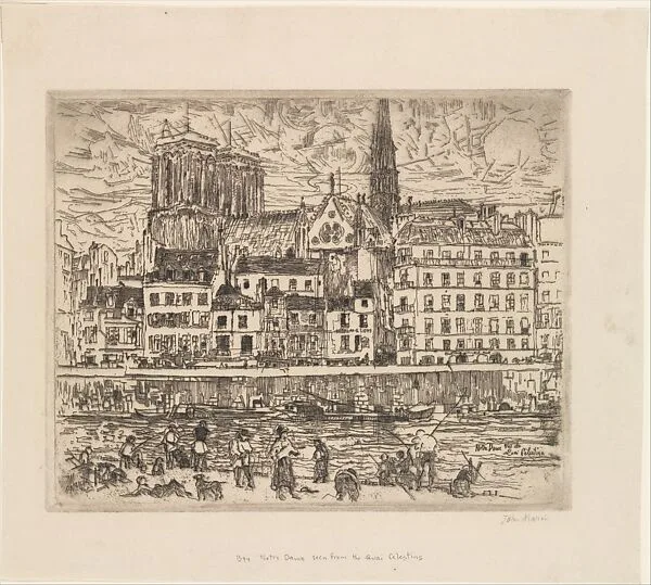 Notre Dame, Seen from the Quai Celestins, Paris — John Marin|Roullier Galleries
