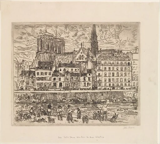 Notre Dame, Seen from the Quai Celestins, Paris