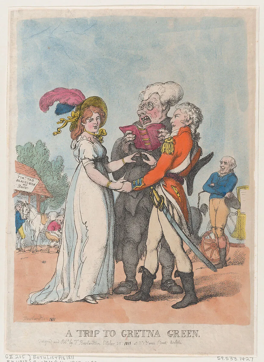 A Trip to Gretna Green — Thomas Rowlandson|Rudolph Ackermann, London