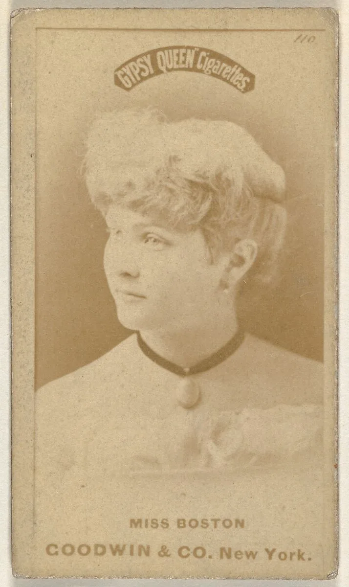 Miss Boston, from the Actors and Actresses series (N171) for Gypsy Queen Cigarettes — Goodwin & Company