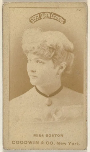 Miss Boston, from the Actors and Actresses series (N171) for Gypsy Queen Cigarettes
