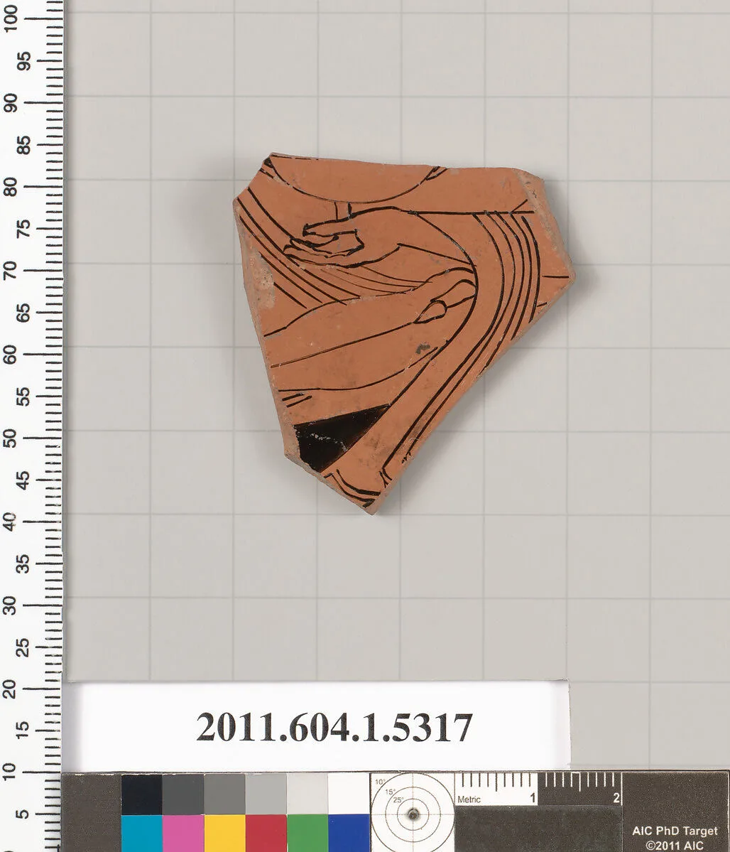 Terracotta fragment of a kylix (drinking cup) — Unknown