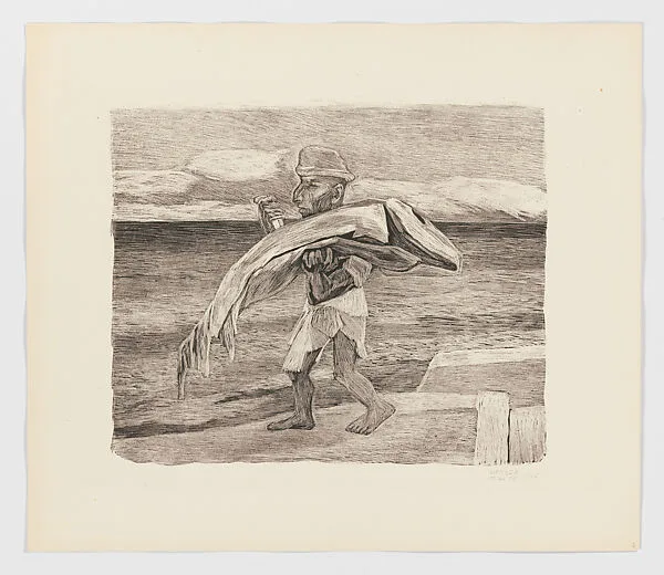 The Fisherman, from 'Estampas de Yucatan' (1946) — Alfredo Zalce|La Estampa Mexicana|José Sánchez