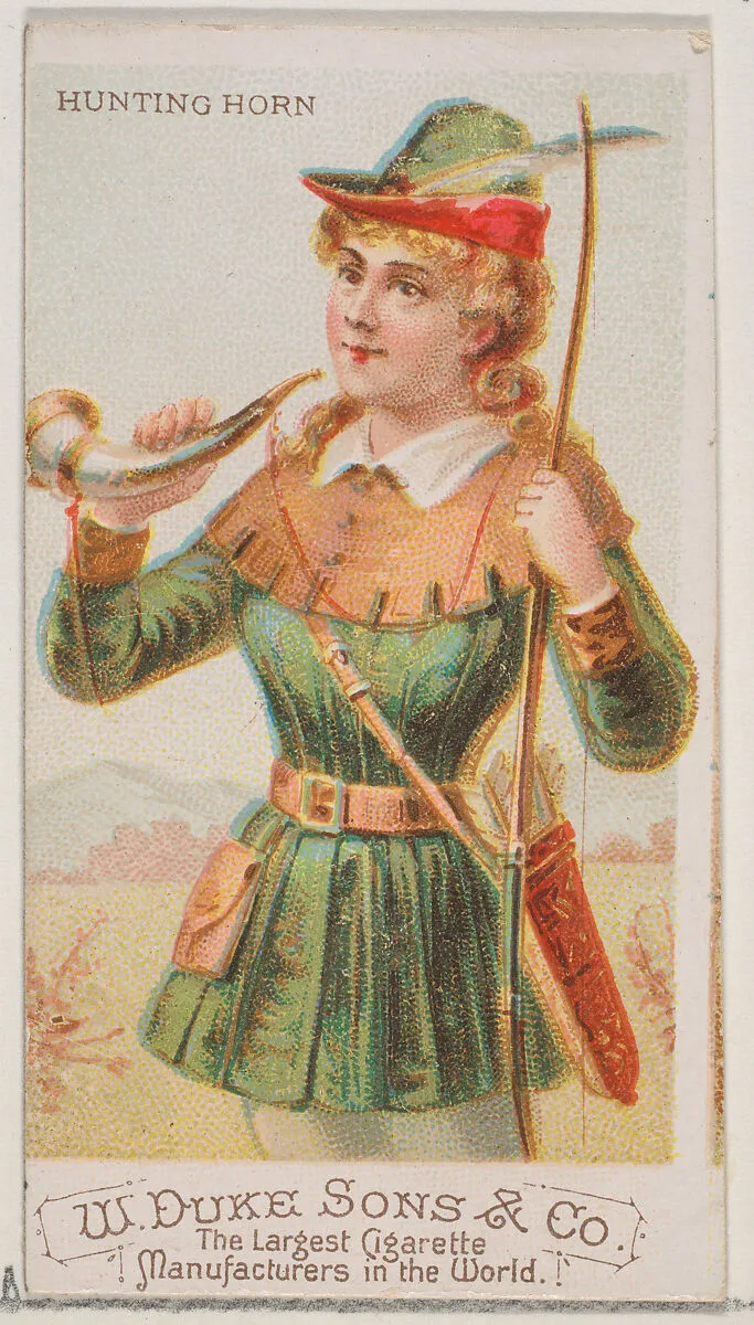 Hunting Horn, from the Musical Instruments series (N82) for Duke brand cigarettes — W. Duke, Sons & Co.|Schumacher & Ettlinger