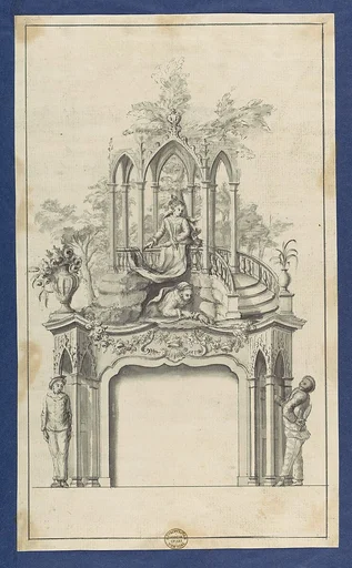 Design for a Neo-Gothic Chimneypiece, in Chippendale Drawings, Vol. I