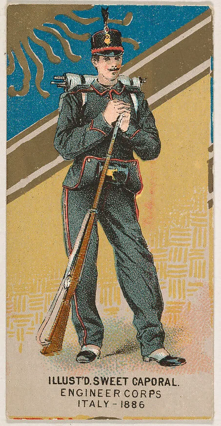 Engineer Corps, Italy, 1886, from the Military Series (N224) issued by Kinney Tobacco Company to promote Sweet Caporal Cigarettes — Kinney Brothers Tobacco Company