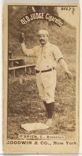 O'Brien, Catcher, Brooklyn, from the Old Judge series (N172) for Old Judge Cigarettes