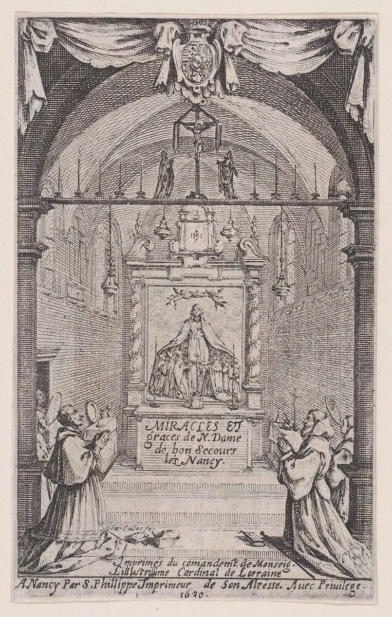 Oval Medallions and Rondels, from Variae tum Passionis Christi tum vitae beatae Mariae Virginis; Les Mystères de la Passion suite appelée aussi Mystères de la Vie de Jésus et Mystères de la Vie de Jésus et de la Vie de la Ste. Vierge (The Mysteries of the Passion, also called the Mysteries of the Life of Jesus, and the Mysteries of the Life of Jesus and of the Virgin) — Jacques Callot