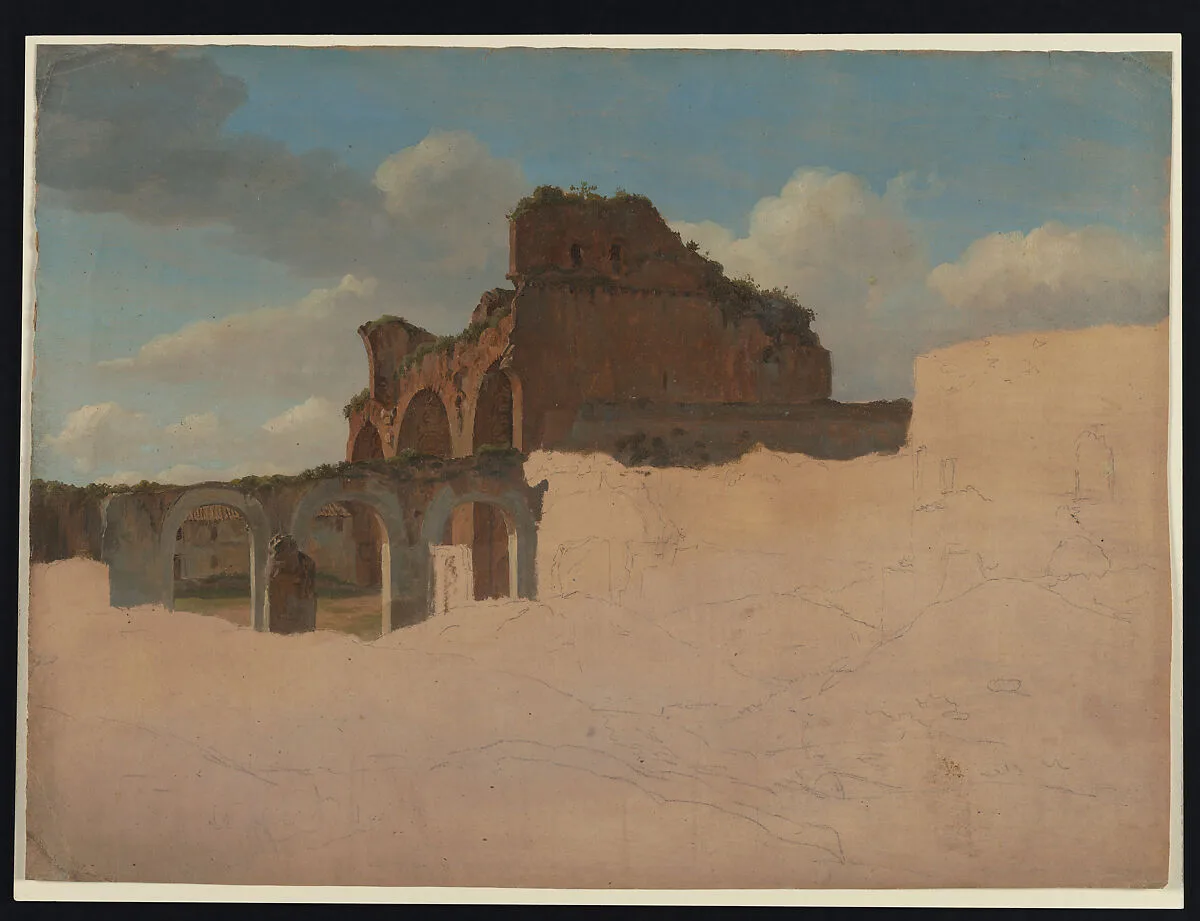 View of the Basilica of Constantine, Rome — Gilles-François-Joseph Closson