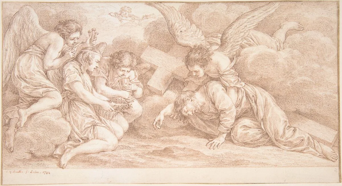 Christ Falling under the Cross — Charles Nicolas Cochin II