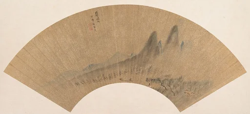 明/清   沈顥   漁父圖   扇|Qu Yuan and the Fisherman