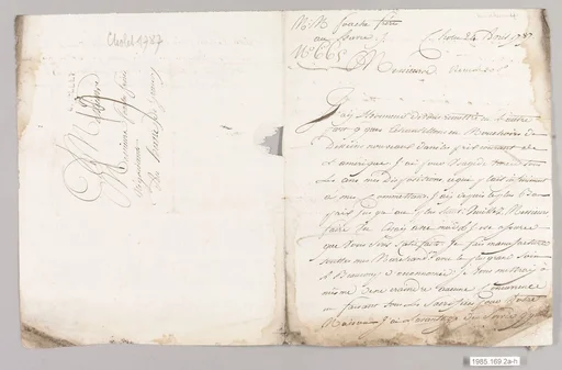 Letter with textile samples