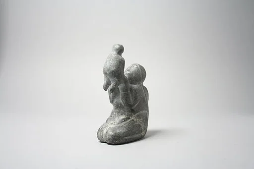 Stone Mother and Child Figure
