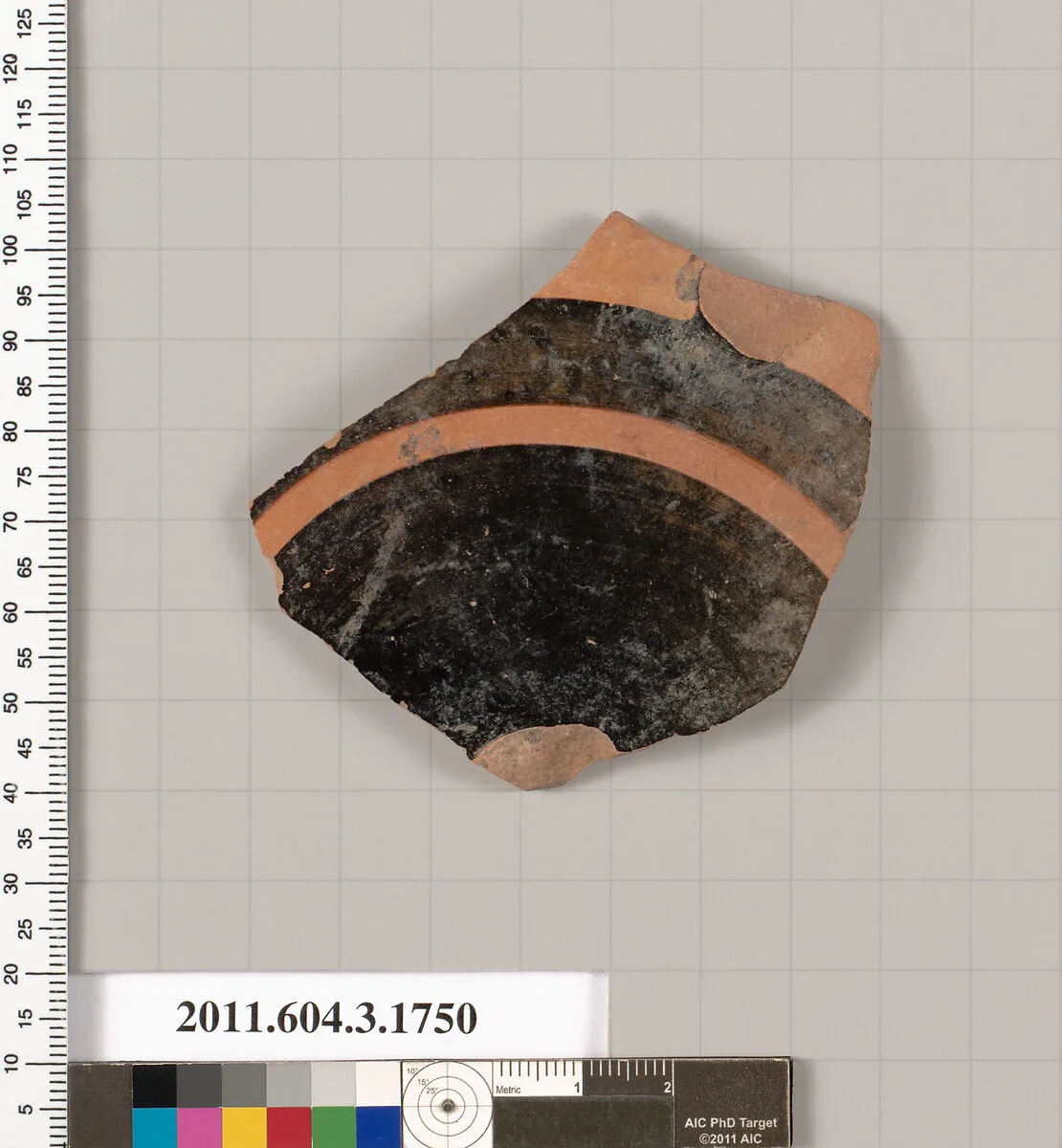 Terracotta fragment of a kylix: Band or lip cup (drinking cup) — Unknown