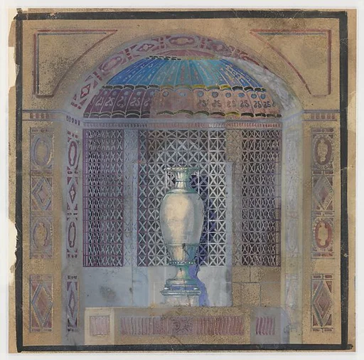 Design for a niche with urn