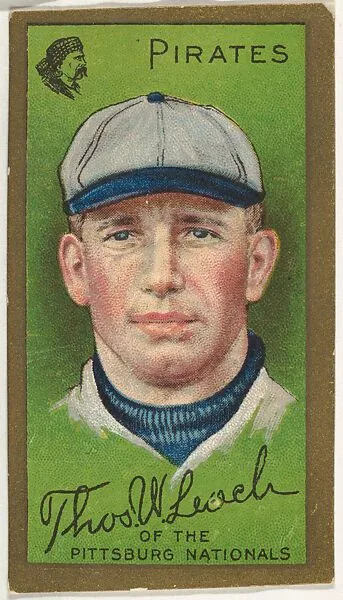 Thomas Leach, Pittsburgh Pirates, National League, from the "Baseball Series" (Gold Borders) set (T205) issued by the American Tobacco Company — American Tobacco Company