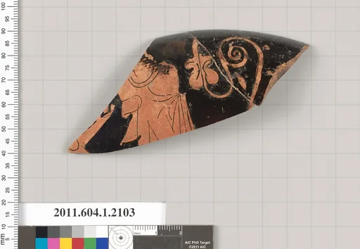 Terracotta rim fragment of a kylix (drinking cup)