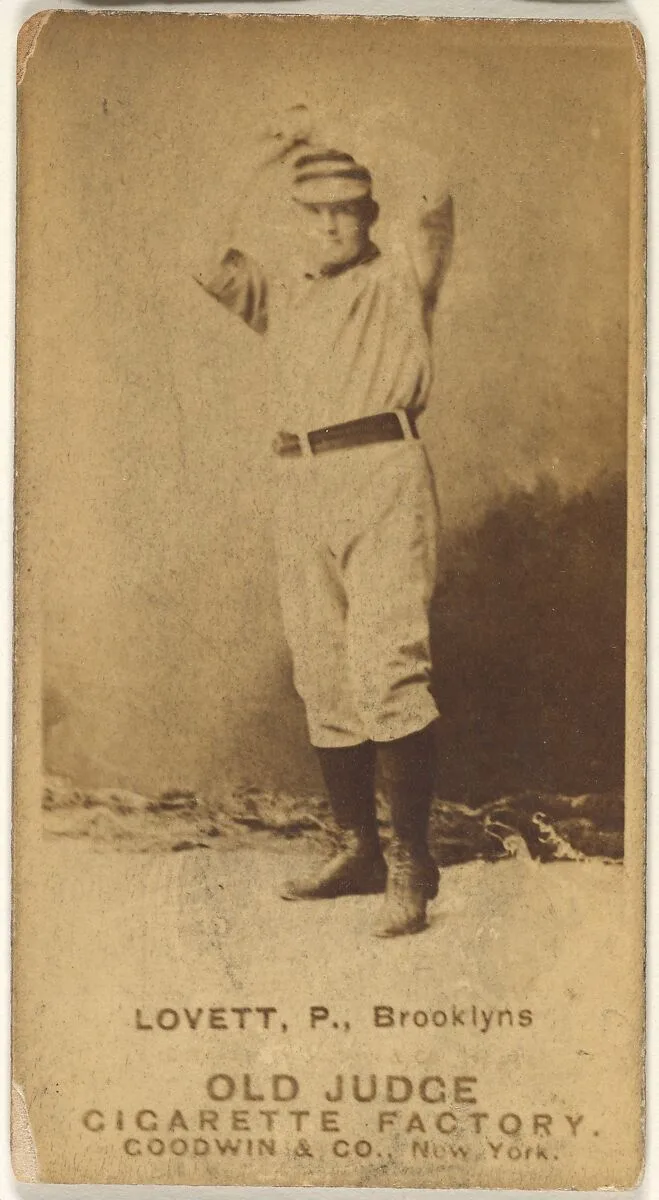 Lovett, Pitcher, Brooklyn, from the Old Judge series (N172) for Old Judge Cigarettes — Goodwin & Company