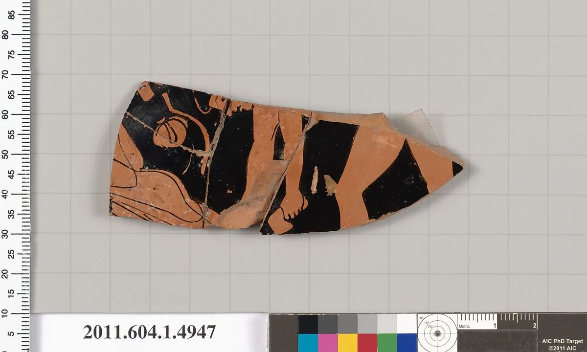 Terracotta fragment of a kylix (drinking cup) — Unknown