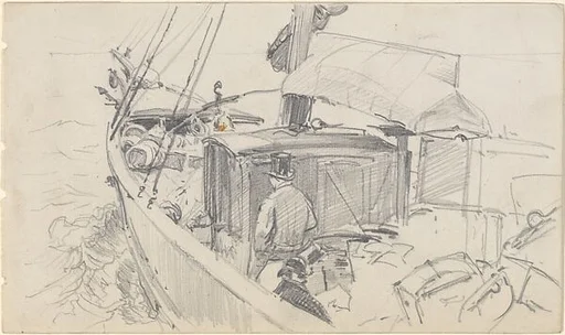 Sailboat Deck with Figures