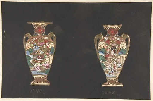 European porcelain designs in Japanese style