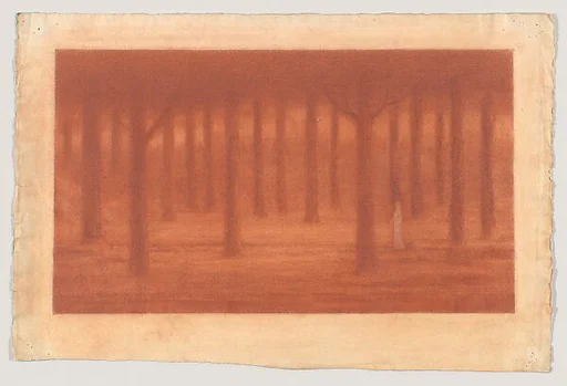 Lone Figure in a Forest